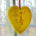 Beeswax window valentine's decoration